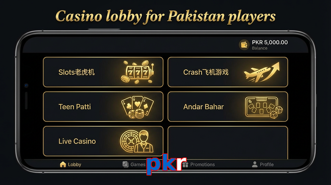 Lobby view of Pkr for Pakistan users