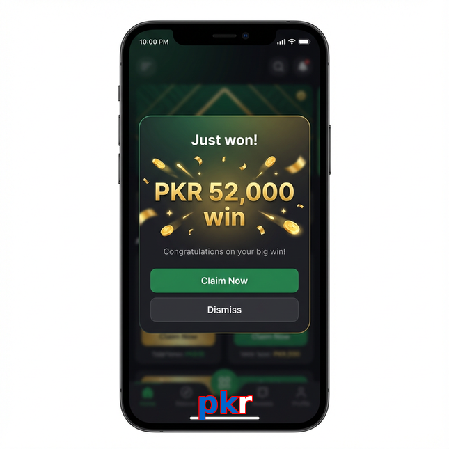 Main screen of Pkr win page for PK players